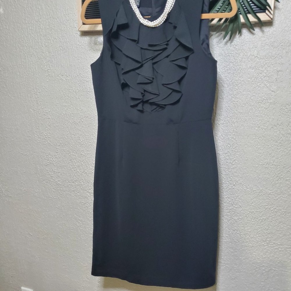 Spense I Black Career Professional Ruffled Dress Size 4 - Picture 9 of 11